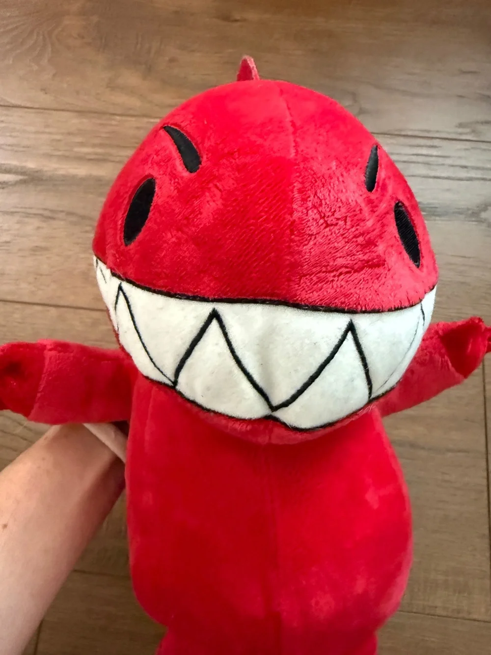 Kohls Cares Red Dinosaur vs Bedtime Big White Teeth Plush Stuffed By Bob Shea